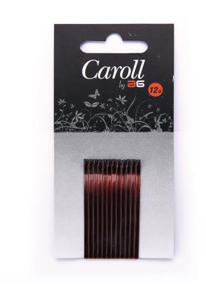 Gancho Caroll Antideslizante con Bolita Castaño 5cm 12 Unidades.